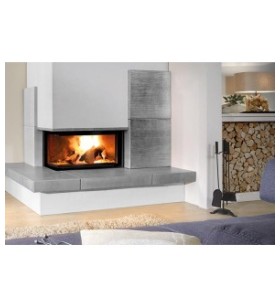 Ekko-L 10045 Lareira a lenha com porta retrátil Hergom Schmid