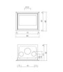 Plano de medidas Edilkamin Firebox Luce Plus 62