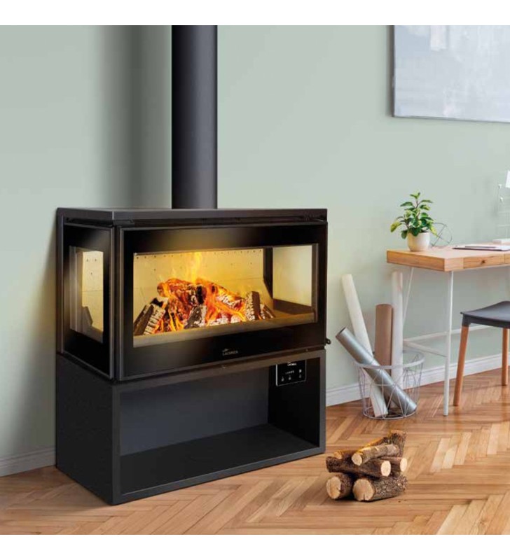 FOGÃO A LENHA PARIS 700 CL COM CAIXA DE MADEIRA LACUNZA
