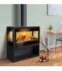PARIJS 700 CL HOUTKACHEL MET LACUNZA HOUTKIST