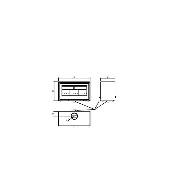 Maattekening Carbel RI-100 Hangend