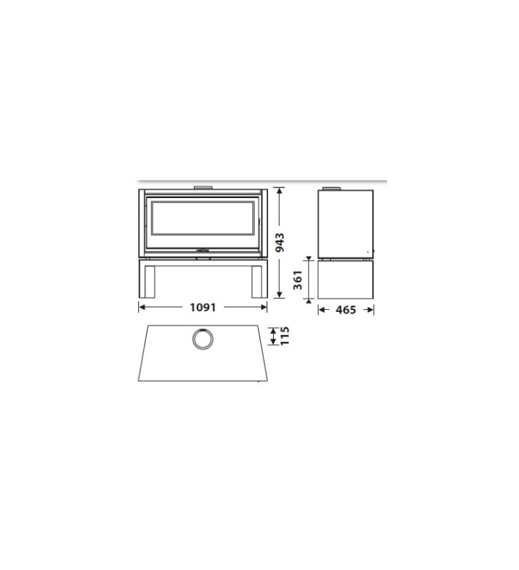 Plano de medidas Denia Stoves Panoramic