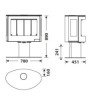 Plan de mesure des poêles Denia Elyps