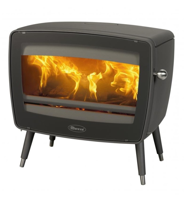 Poêle à bois au design rétro moderne