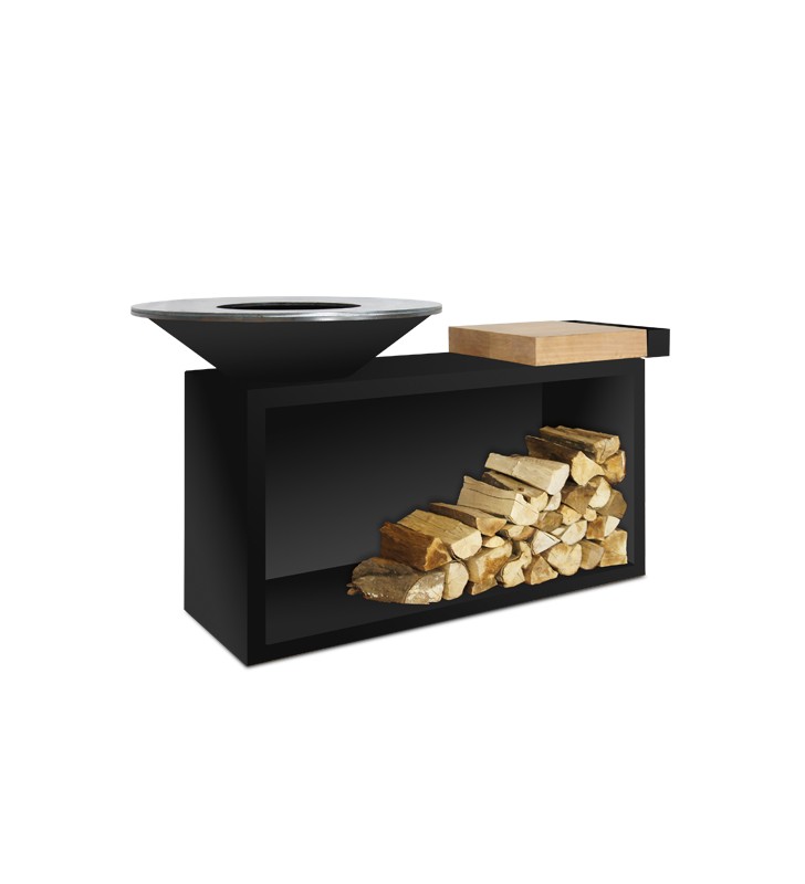 Ofyr Isla 85 Nero con tavola in legno