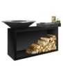 Ofyr Isla 85 Nero con tavolo in ceramica scura