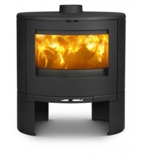 Dovre Bow houtkachel met gebogen glas.