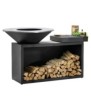 Ofyr Isla 100 Preto com mesa de cerâmica escura