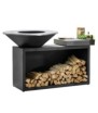 Ofyr Isla 100 Negra con tabla de cerámica clara