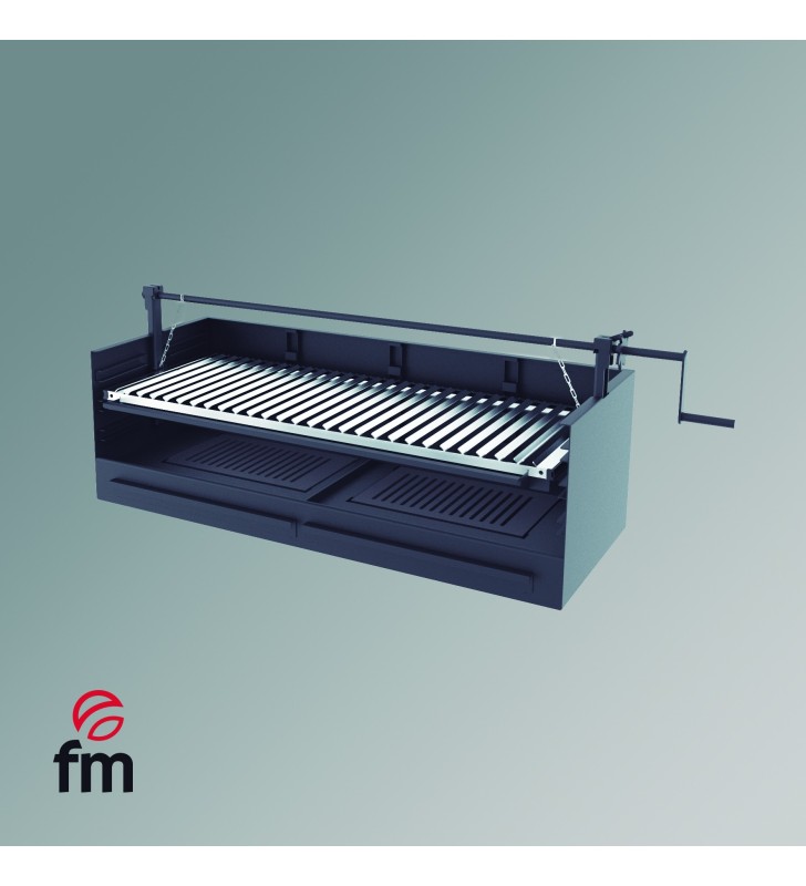 Charcoal and Wood Barbecue with Elevator BVE-100 FM