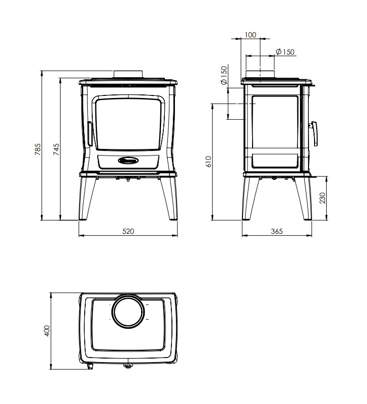 Plan de mesure du Dovre Tai 35W