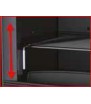 Enthält einen abnehmbaren 300 x 300 mm großen Bratrost, der auf verschiedene Höhen eingestellt werden kann.