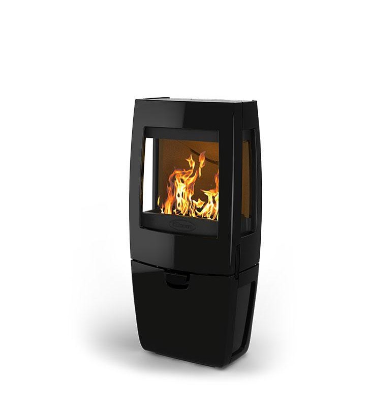 Esmaltada en negro brillante.