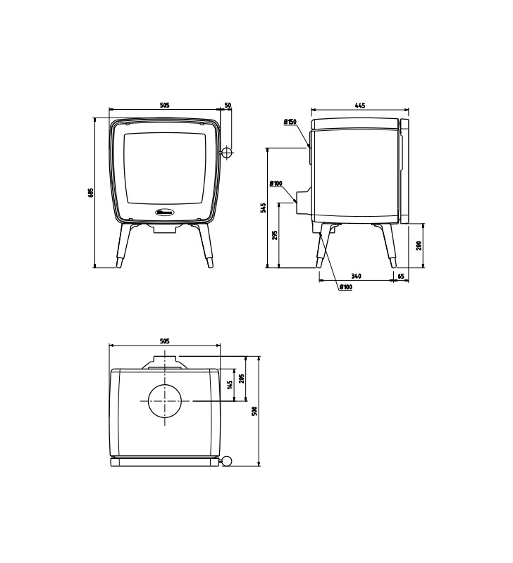Dovre Vintage 35 Enameled Measurement Plan
