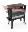 Stove with natural convection facing forward