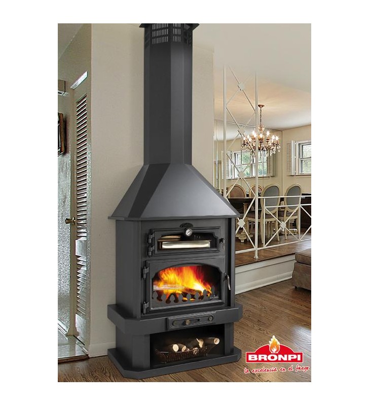 Front fireplace with oven