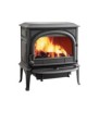 Stove in matte black with clean glass