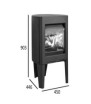 Jotul F162 dimension plan