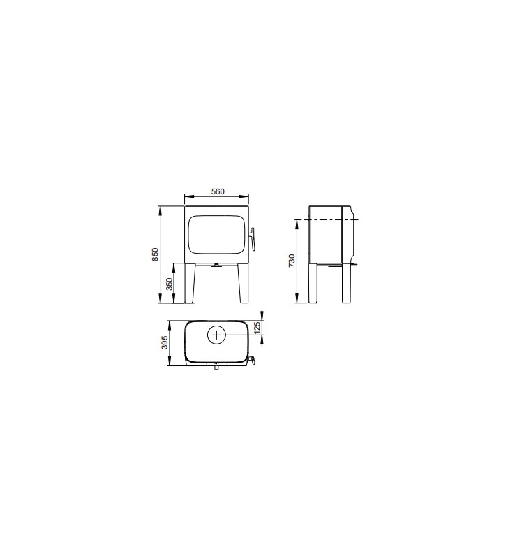 Plano de medição Jotul F305 LL