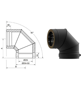 Coude Exoblack DW à 90°