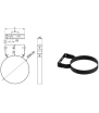 Suporte de parede aparafusado Exoblack DW