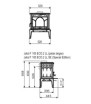 Plano de medidas Jotul F100 ECO SE