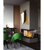 Crystal 3D 50/70 premium chimenea de leña con puerta escamoteable A Caminetti