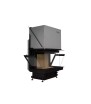 Crystal 90 premium chimenea de leña con puerta escamoteable A Caminetti