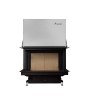 Crystal 90 premium chimenea de leña con puerta escamoteable A Caminetti