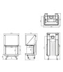 Crystal 70 premium wood-burning fireplace with retractable door by Caminetti