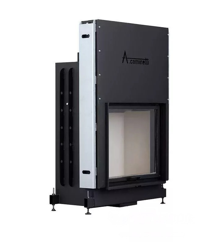 Lareira a lenha FLAT 75x60 com porta retrátil A Caminetti