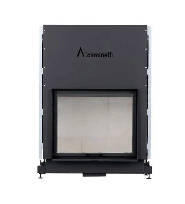 VLAKKE 90x60 houtkachel met uitschuifbare deur A Caminetti