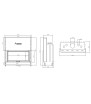 Lareira a lenha FLAT 120x60 com porta retrátil A Caminetti