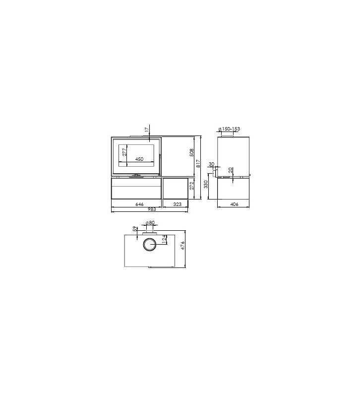 Plano de medidas Kunst Wengué Asymmetric Store