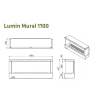 Caminetto a parete a bioetanolo Lumin 1100 Lacunza