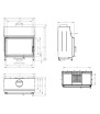 Τζάκι Ξύλου STMA 68x43 S Frontal Hitze