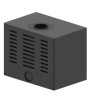 Cubo F 700F Con Pie Y Banco 130 Chimenea de Leña Hitze