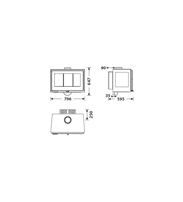 Plano de medidas Denia Stoves Attitude Wall