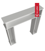 AFRO white fireplace console, self-assembly