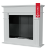 CHIMENEA BIOETANOL DE PORTAL AUGUST TÜV BLANCO AUTOENSAMBLAJE CON ACRISTALAMIENTO