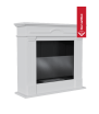 PORTAL DECEMBER TÜV BIOETANOLO CAMINETTO BIANCO AUTOMONTAGGIO CON VETRATURA