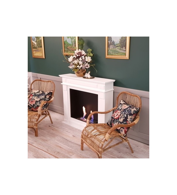 Chimenea Bioetanol de Portal NOVEMBER TÜV blanco