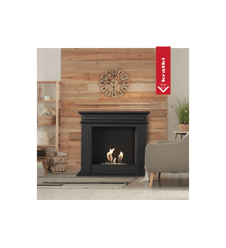 Chimenea Bioetanol de Portal NOVEMBER TÜV negro autoensamblaje