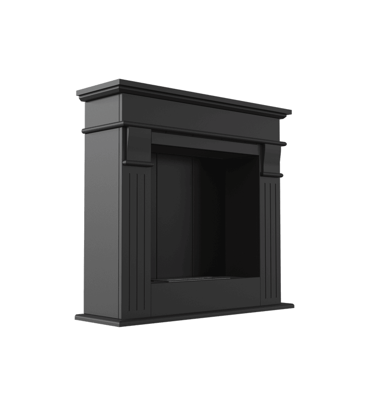 Portal AUGUST TÜV Bioethanol Fireplace, Black, Self-Assembly