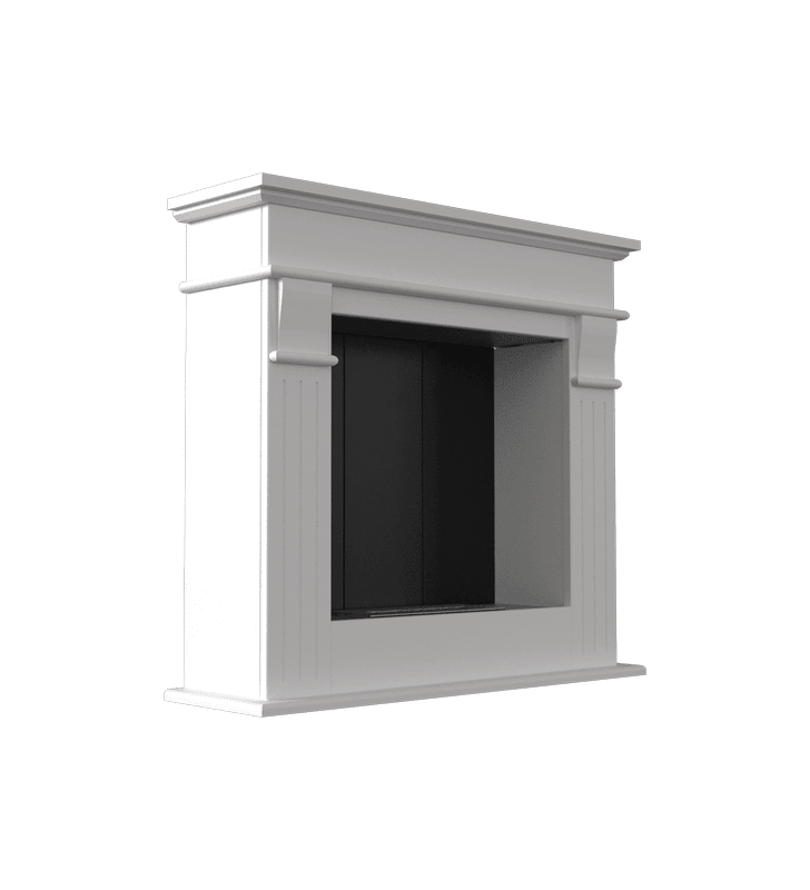 Portal AUGUST TÜV Bioethanol Fireplace, White, Self-Assembly
