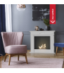 Portal DECEMBER TÜV Bioethanol Fireplace, White, Self-Assembly