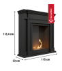 Portale Bioetanolo Camino LEGIONIS TÜV nero