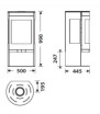 Denia Stoves Linz Wall measurement plan