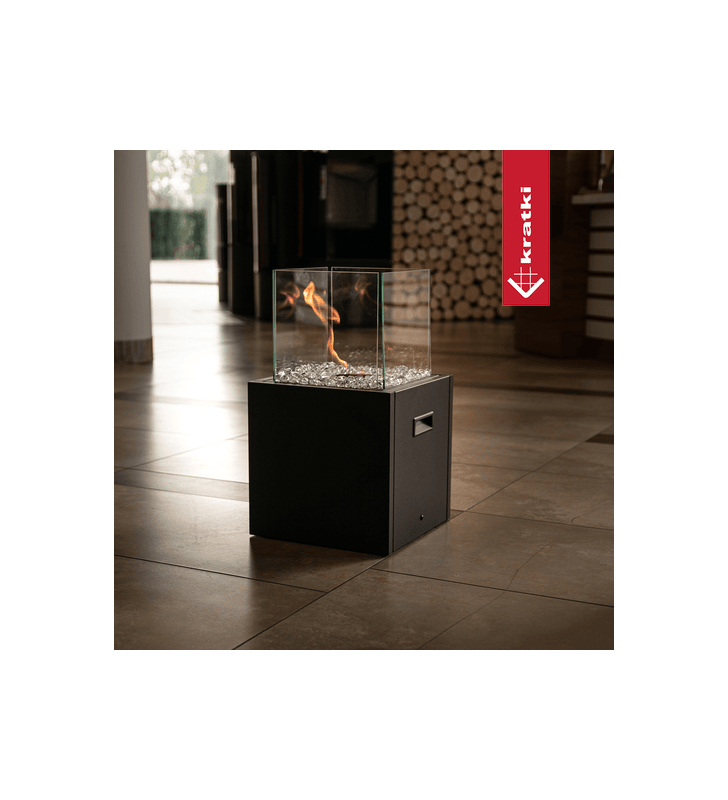 Chimenea de bioetanol portátil TOWER MINI negra