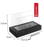 GALINA tabletop bioethanol fireplace black TÜV
